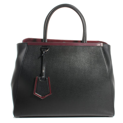 Fendi Vitello Elite Regular 2Jours Tote Black Vino 1 of 11