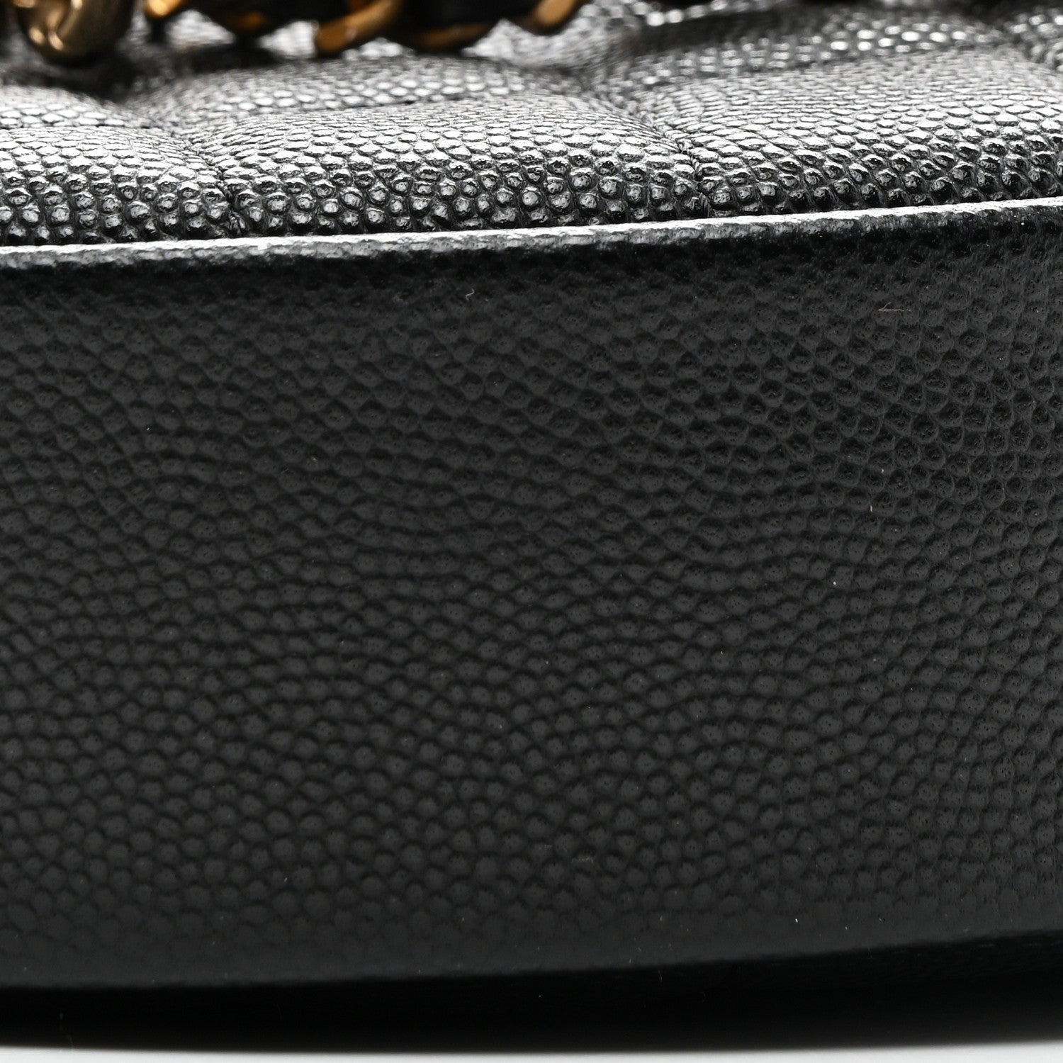 Chanel Shiny Caviar Quilted Bow Pouch Hobo Black 9 of 12