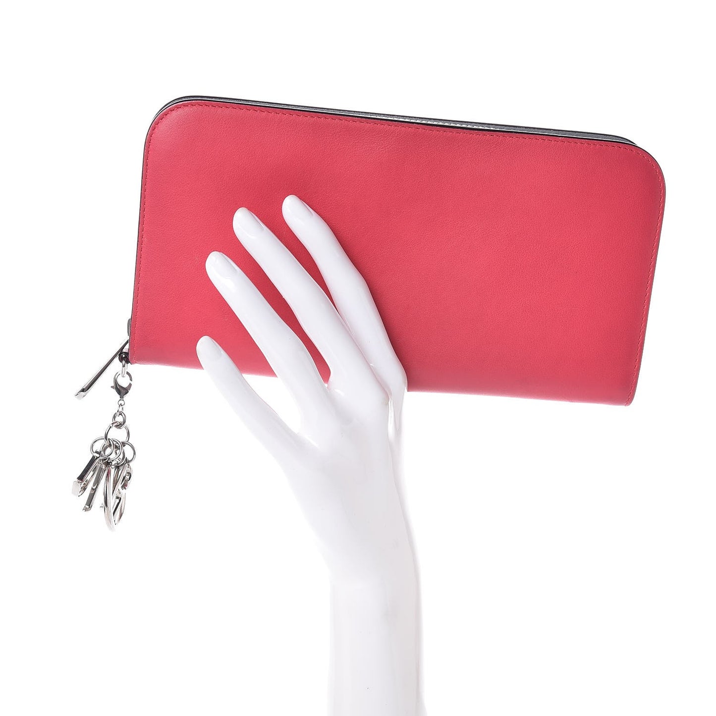 Smooth Calfskin Diorissimo Voyageur Wallet Rose Hot Pink