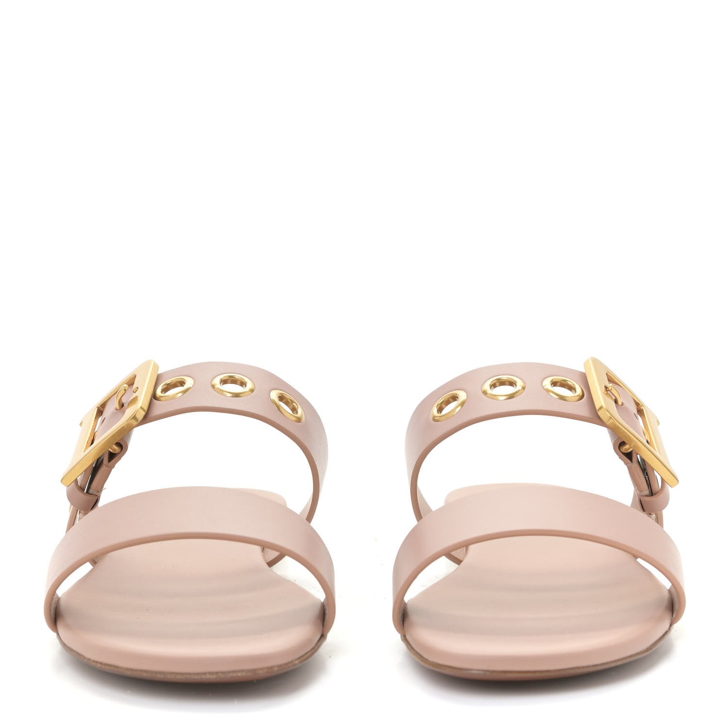 Calfskin D-Dior Slide Sandals 37 Rose De Vents