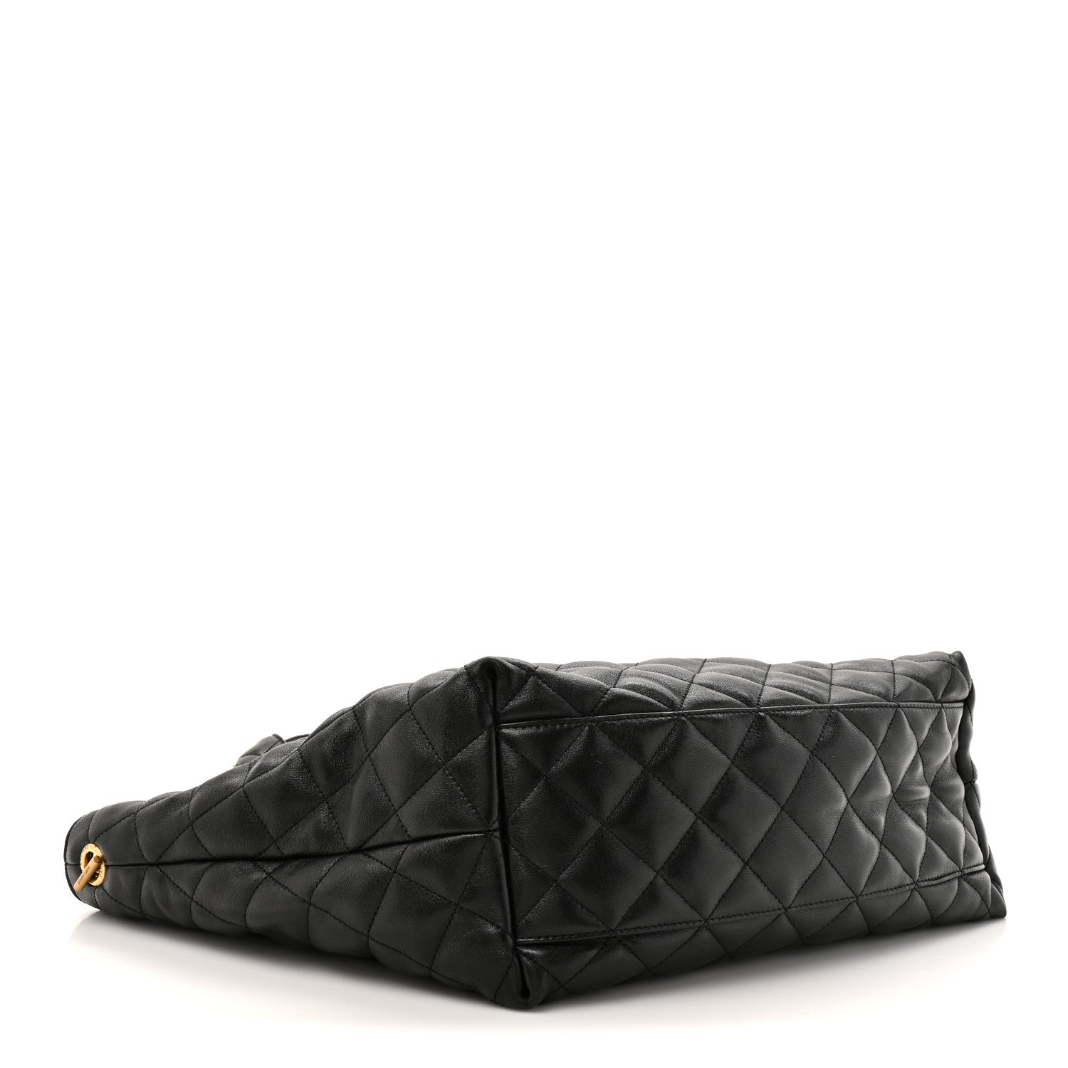 Saint Laurent Lambskin Quilted Medium Icare Shopping Tote Black 5 of 11