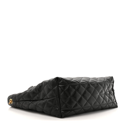Saint Laurent Lambskin Quilted Medium Icare Shopping Tote Black 5 of 11
