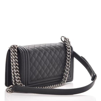 Chanel Caviar Quilted Medium Boy Flap Black 4 of 11