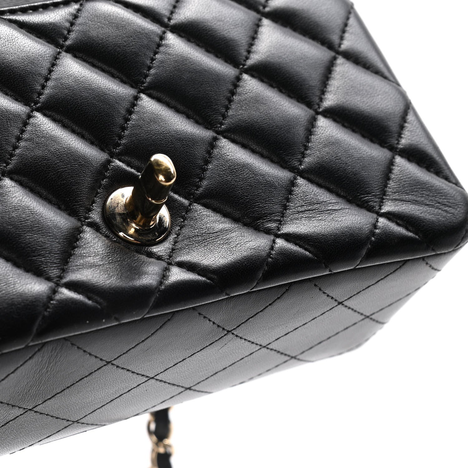 Chanel Lambskin Quilted Mini Rectangular Flap Black 9 of 12