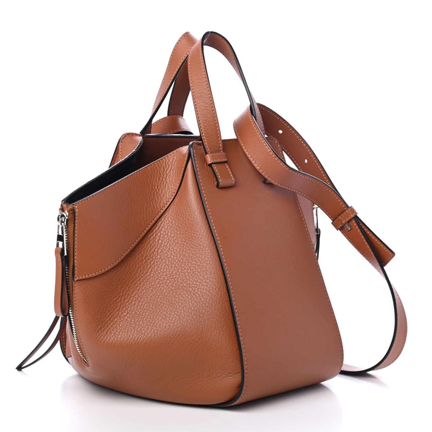 Calfskin Small Hammock Shoulder Bag Tan