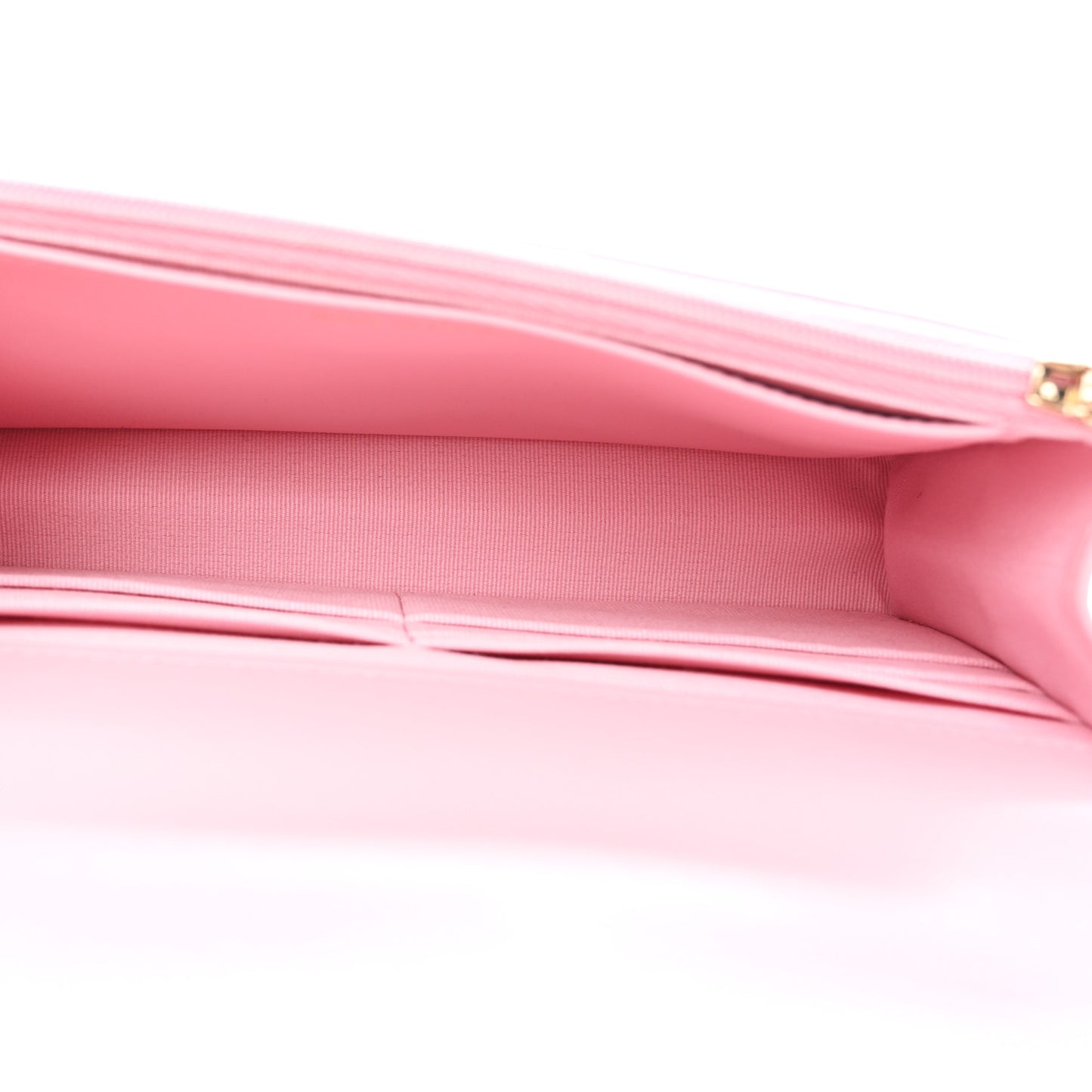 Lambskin Quilted Pick Me Up Wallet On Chain WOC Light Pink