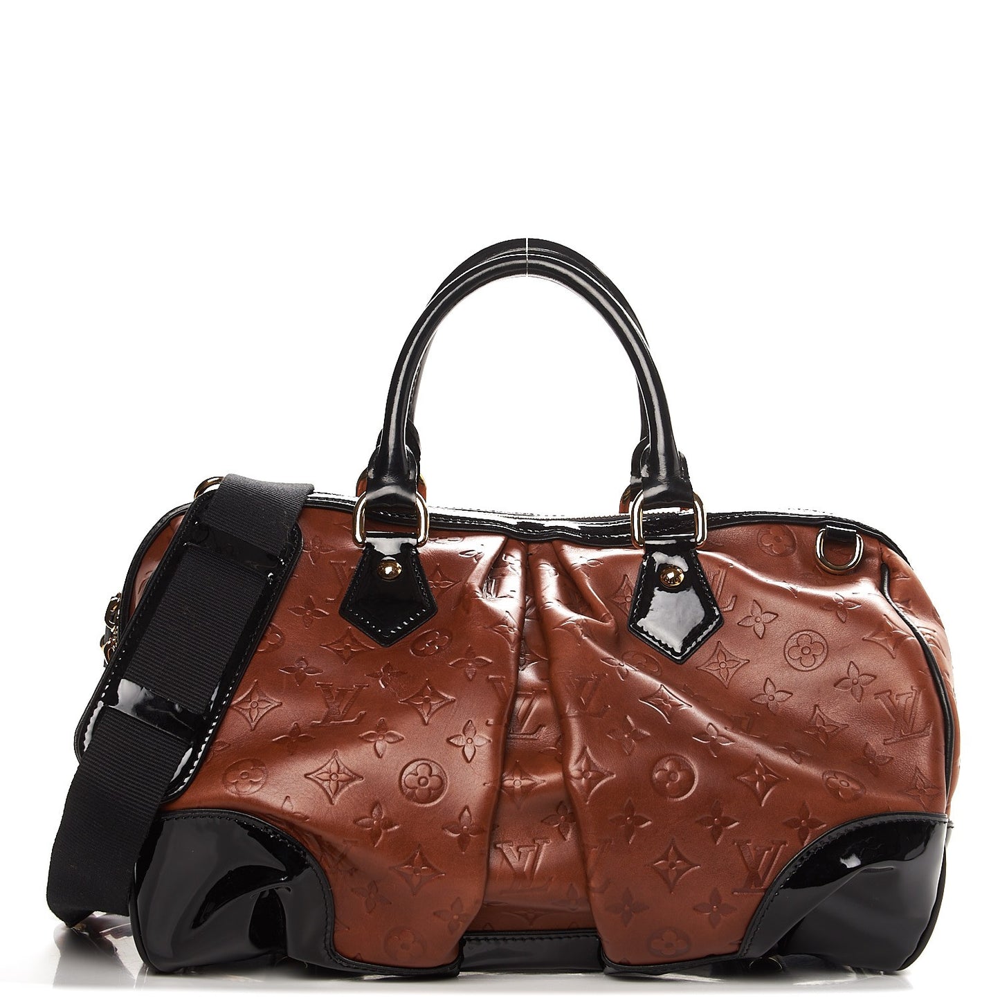 Cuir Embossed Monogram Stephen Bag Fauve