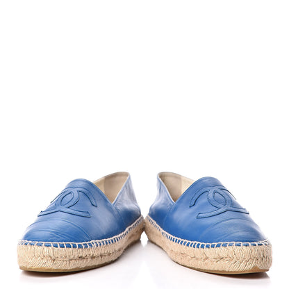 Chanel Lambskin CC Espadrilles 40 Blue 6 of 13