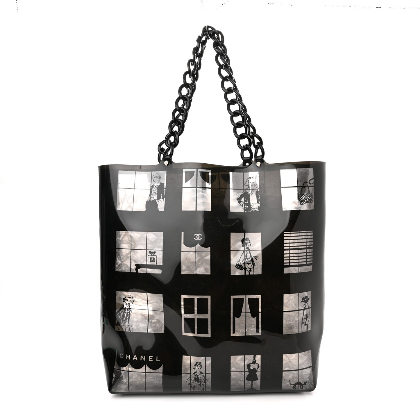 Vinyl Coco Window Tote Black