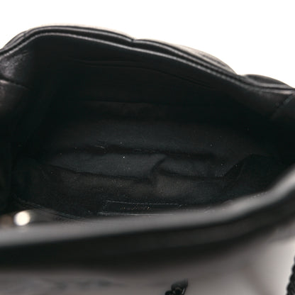 Saint Laurent Lambskin Quilted Toy Loulou Puffer Monogram Chain Satchel Black 5 of 11