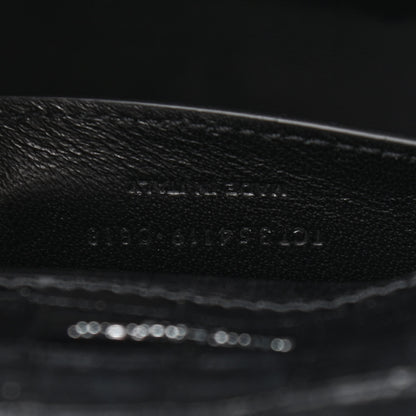 Saint Laurent Calfskin Crocodile Embossed Medium Classic Monogram Kate Tassel Satchel Black 8 of 11