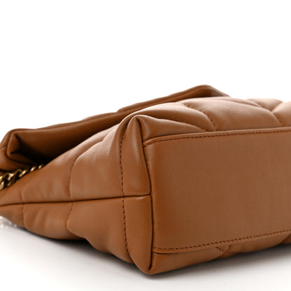 Saint Laurent Lambskin Quilted Toy Loulou Puffer Monogram Chain Satchel Dark Cork 9 of 10