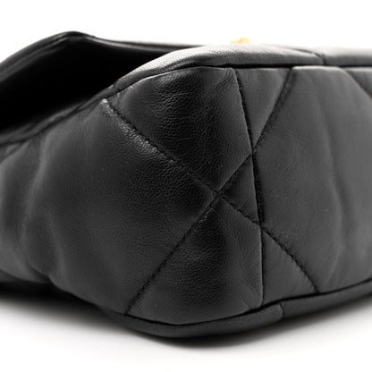 Chanel Goatskin Quilted Medium Chanel 19 Flap Black 9 of 12