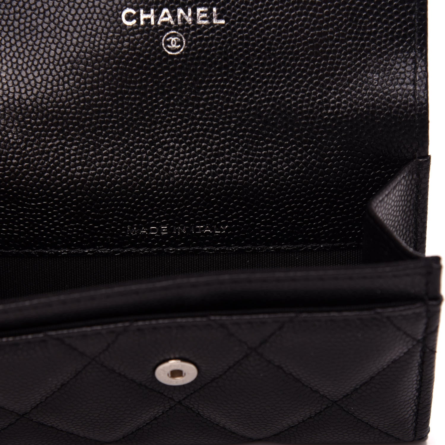 Chanel Caviar Quilted My Everything Flap Card Holder Black 7 of 9
