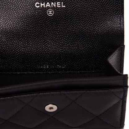 Chanel Caviar Quilted My Everything Flap Card Holder Black 7 of 9