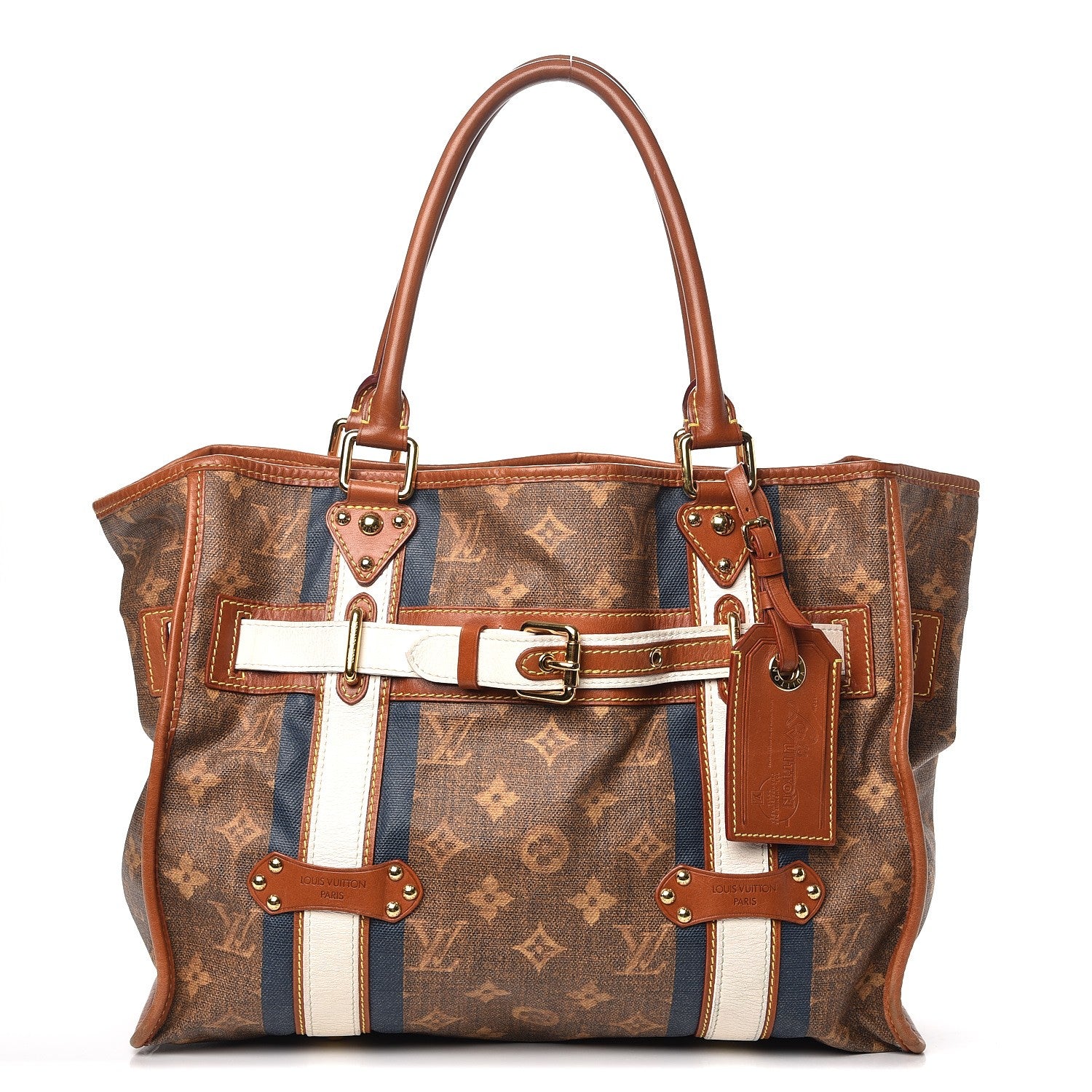 Louis Vuitton Monogram Rayures Tisse Sac GM Blue 1 of 18