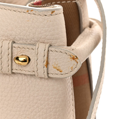 Burberry Grainy Calfskin House Check Small Banner Tote Beige 12 of 13