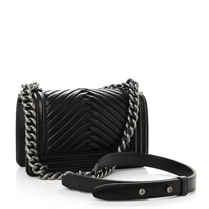 Chanel Lambskin Pleated Small Boy Flap Black 3 of 11