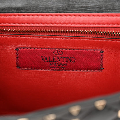 Valentino Garavani Lambskin Rockstud Spike Wallet on Chain Black 6 of 10