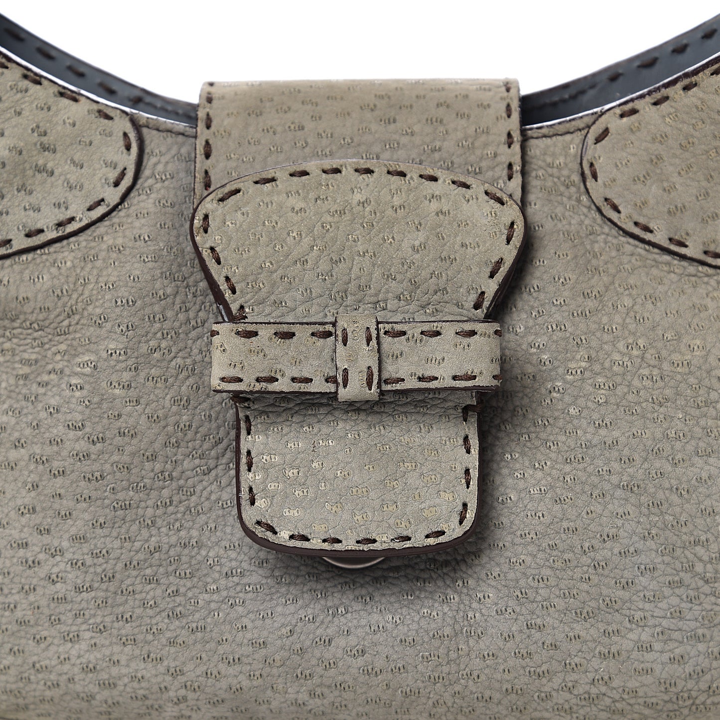 Scamosciato Stitched Suede Shoulder Bag