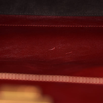 Fendi Calf Hair Leopard Print Large Peekaboo Iconic Satchel Rosso Cilegia 8 of 14