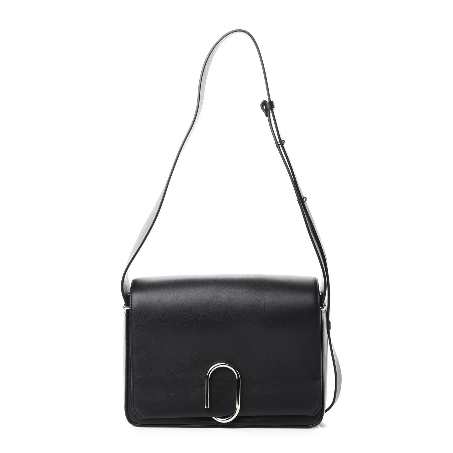 Calfskin Alix Flap Shoulder Bag Black
