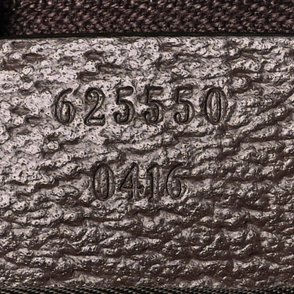 Gucci GG Supreme Monogram Textured Calfskin Web Medium Ophidia Cosmetic Case Beige Ebony New Acero 7 of 9