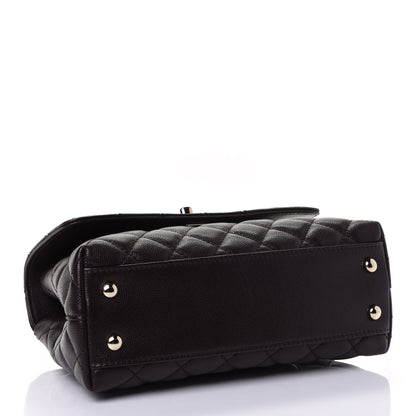 Chanel Caviar Quilted Mini Coco Handle Flap Dark Brown 3 of 4