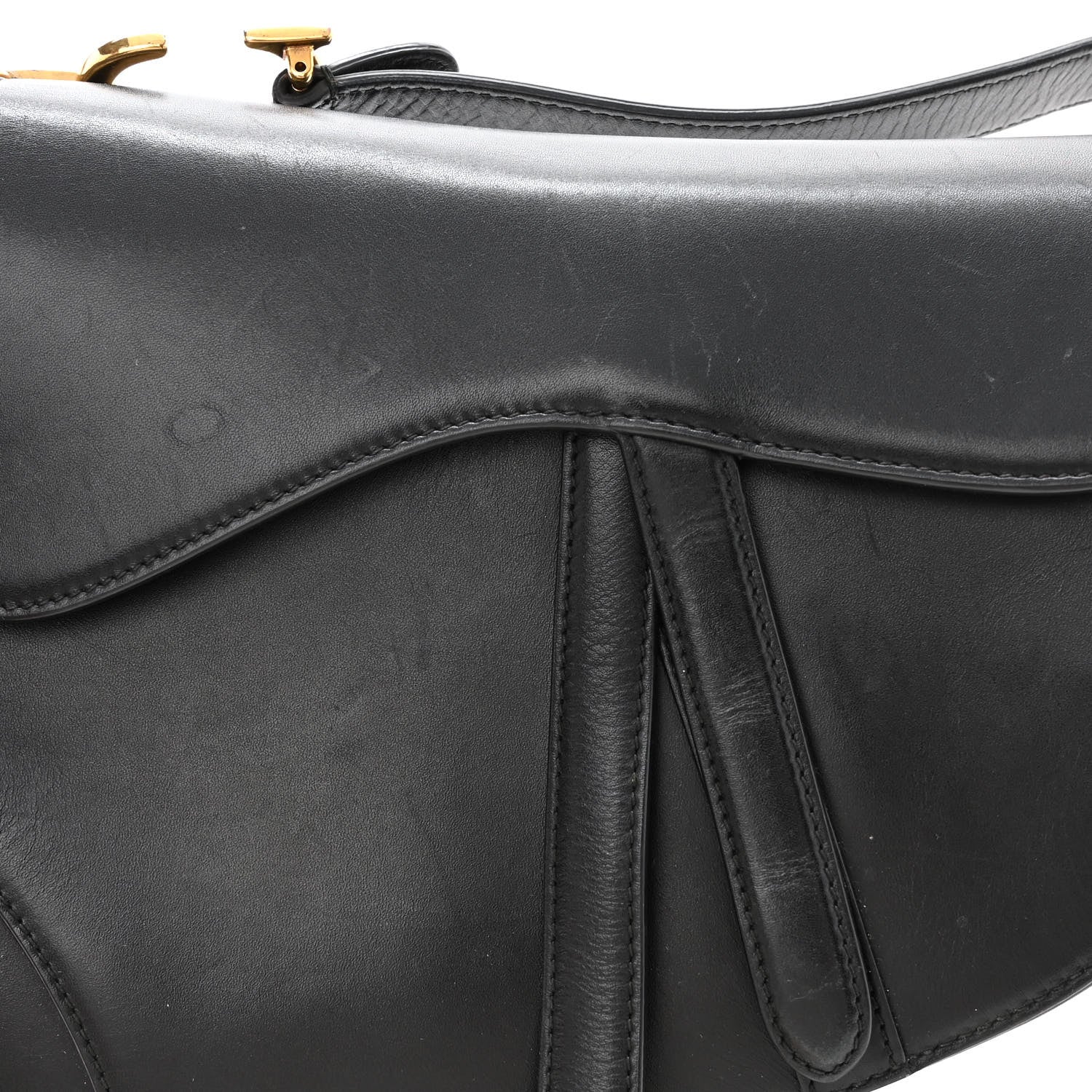Christian Dior Calfskin Saddle Bag Black 11 of 11