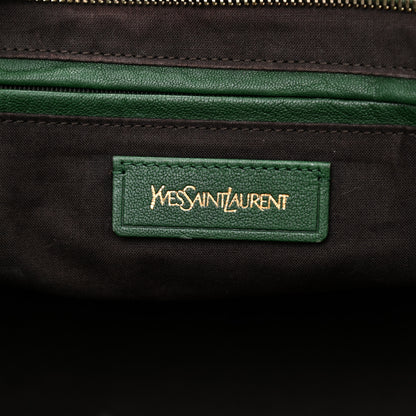 Saint Laurent Sheepskin Medium Cabas ChYc Tartan Green 5 of 10