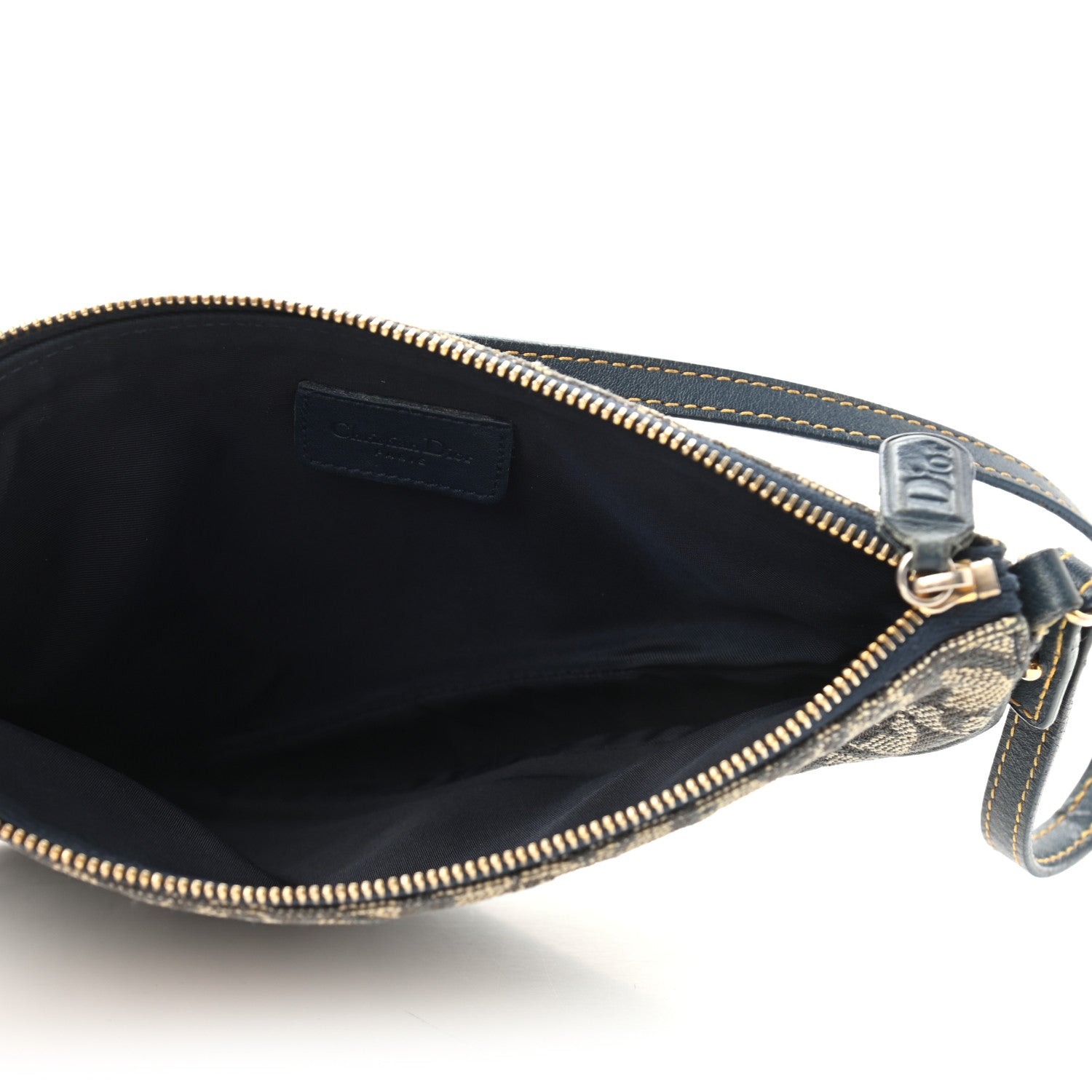 Christian Dior Monogram Mini Saddle Pochette Navy 5 of 7