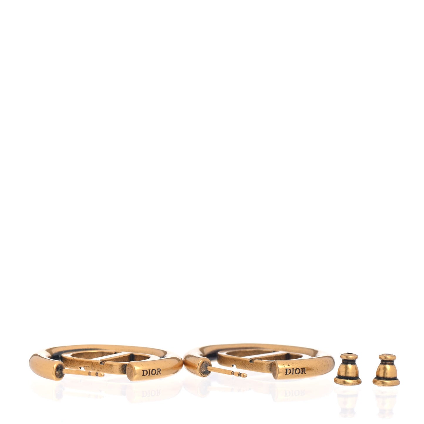 Metal 30 Montaigne Hoop Earrings Aged Gold