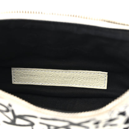 Balenciaga Agneau Arena Graffiti Le Cagole Shoulder Bag XS White Black 11 of 19