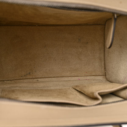Celine Drummed Calfskin Micro Luggage Dune 8 of 13