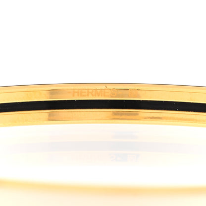 Hermes Enamel Printed Extra Narrow Bracelet 65 White 4 of 5