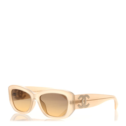 Chanel Acetate Rectangle Sunglasses 5493-A Light Yellow 1 of 7