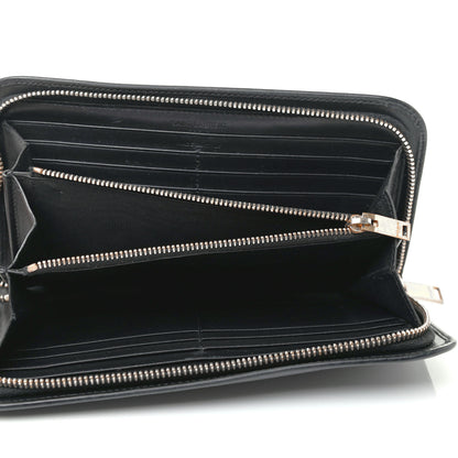 Saint Laurent Calfskin Classic Zip Around Continental Wallet Black 5 of 8