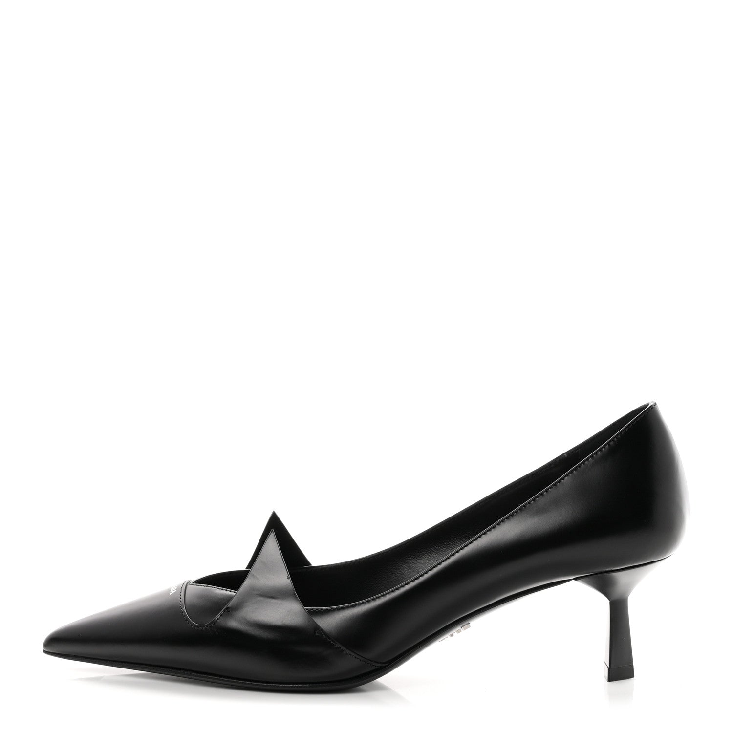 Prada Spazzolato Pointed Toe 55mm Pumps 37 Black 1 of 9