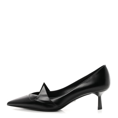 Prada Spazzolato Pointed Toe 55mm Pumps 37 Black 1 of 9