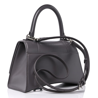 Balenciaga Shiny Box Calfskin Small Hourglass Top Handle Bag Dark Grey 3 of 11