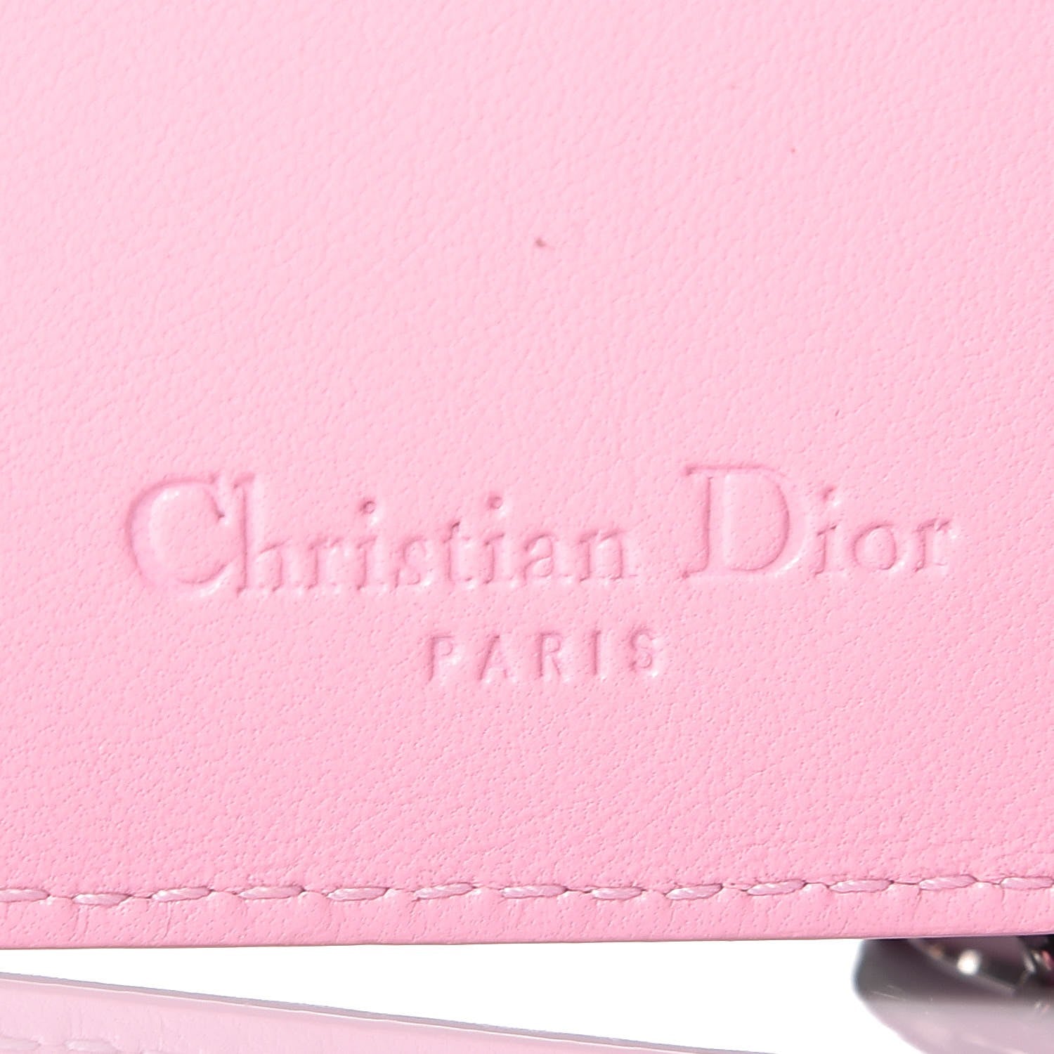 Christian Dior Lambskin Cannage Bi-Color Small Lady Dior Flap Card Holder Black Pink 6 of 8