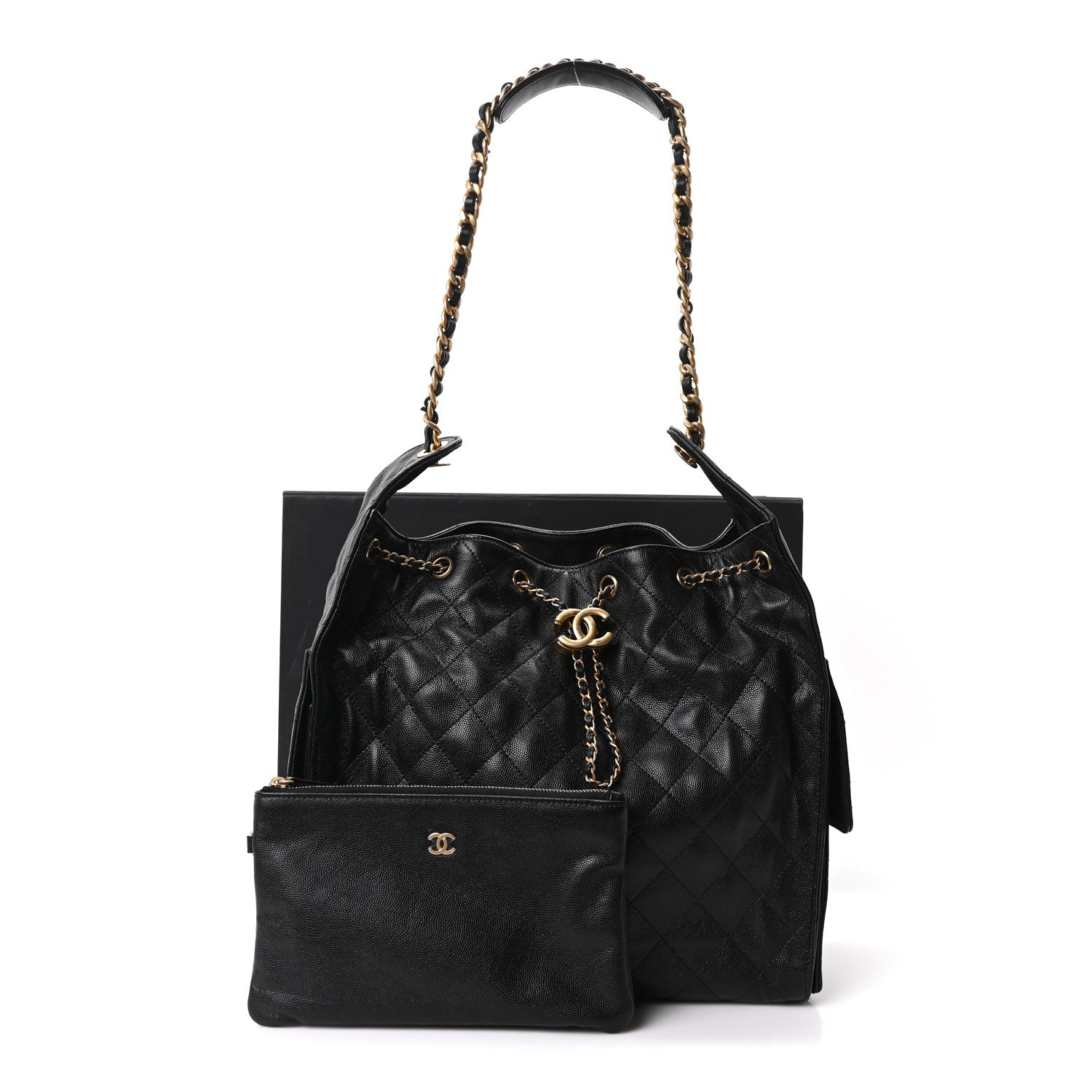 Chanel Caviar Quilted Medium Chanel 25 Handbag Black 12 of 12