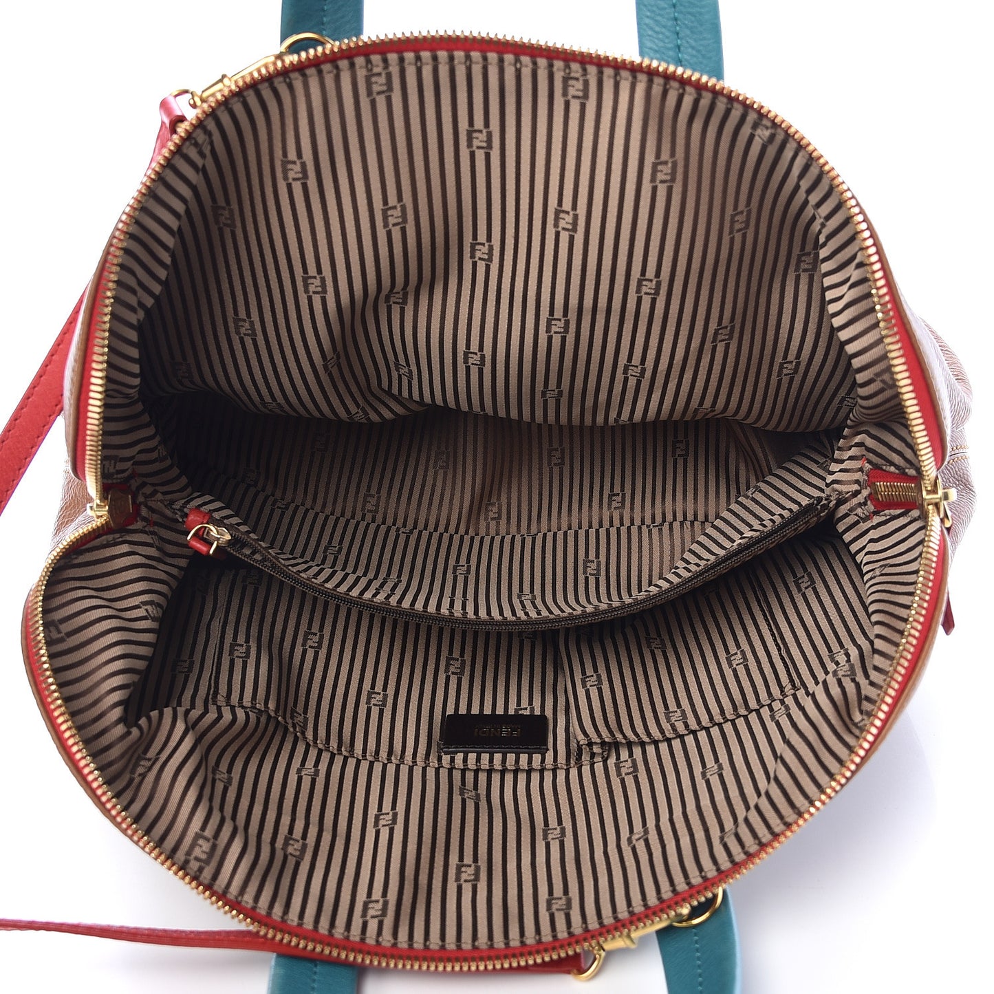 Calfskin Colorblock Large Chameleon Tote Biscotto