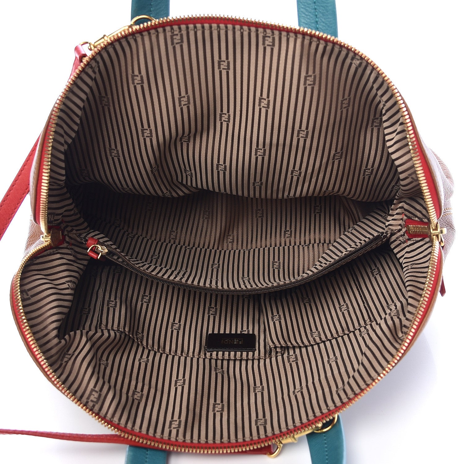Fendi Calfskin Colorblock Large Chameleon Tote Biscotto 5 of 10