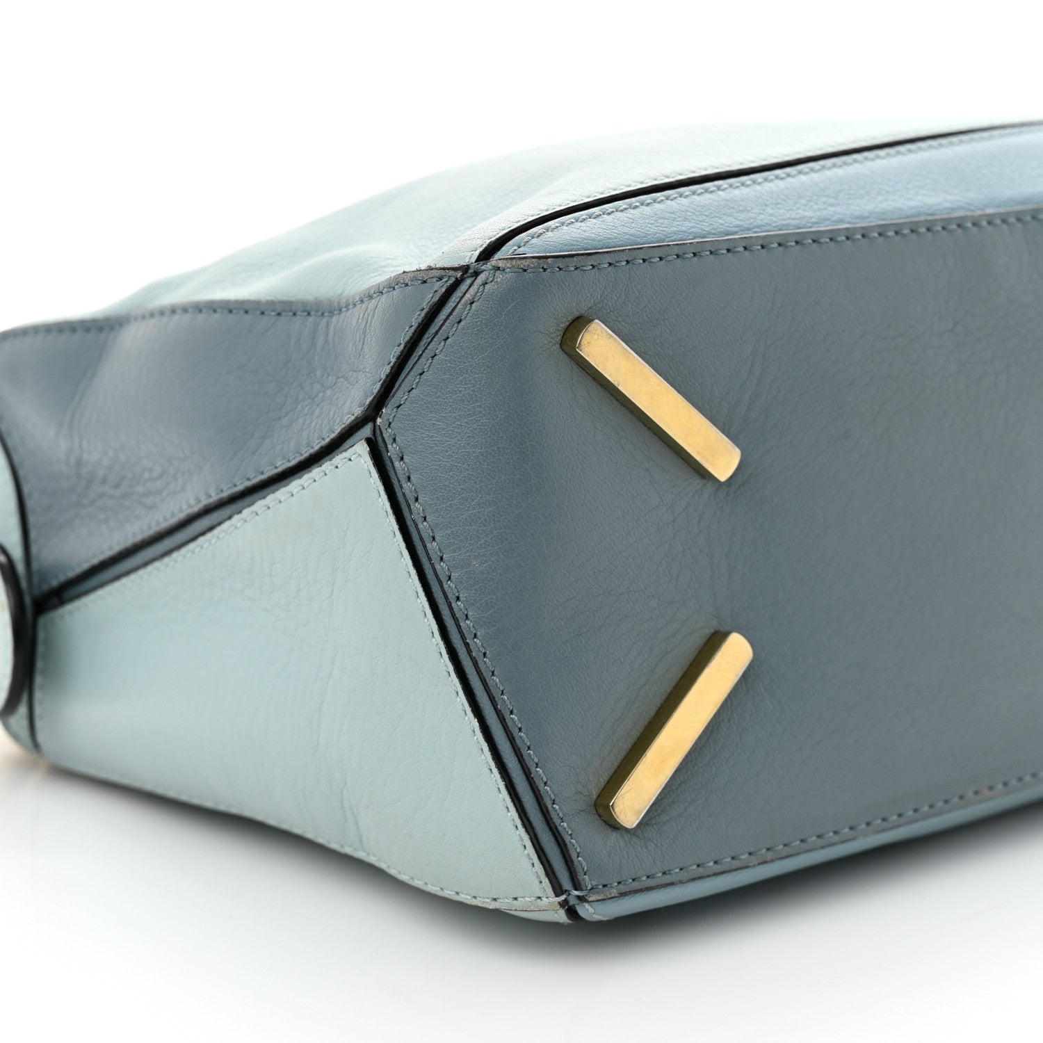 Loewe Calfskin Small Puzzle Bag Aqua Light Blue Stone Blue 9 of 13