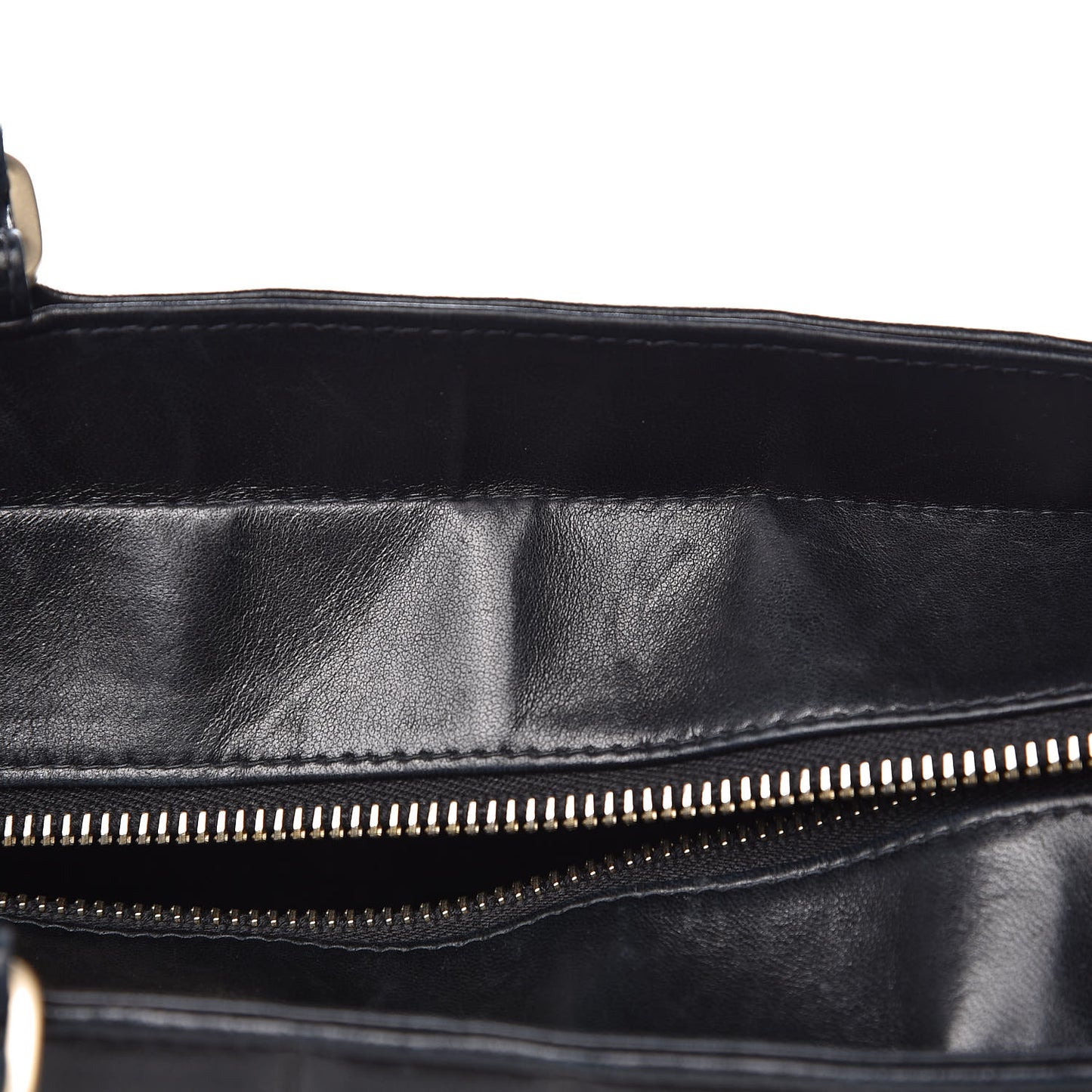 Lambskin Quilted Chocolate Bar Tote Black