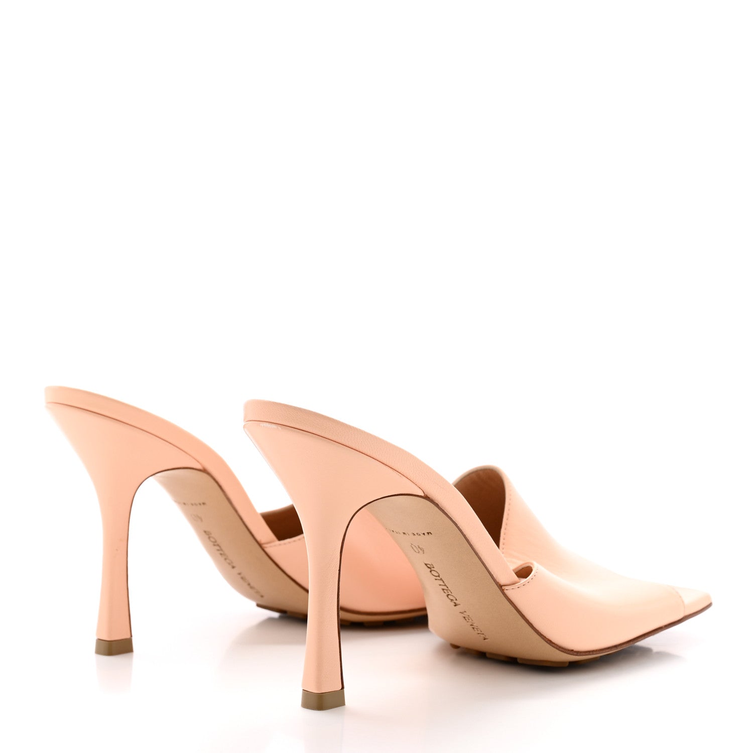 Bottega Veneta Lambskin Stretch Mule Sandals 40 Porridge 4 of 14