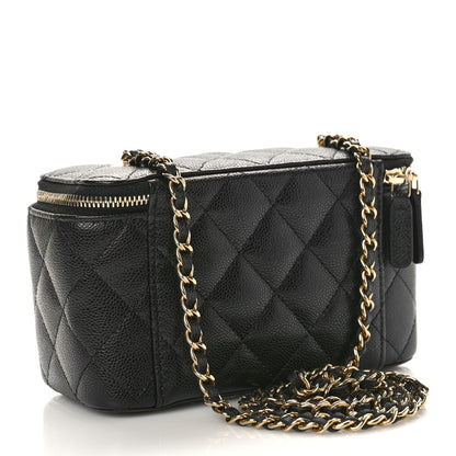 Chanel Caviar Quilted Small Vanity Case With Chain Black 3 of 9