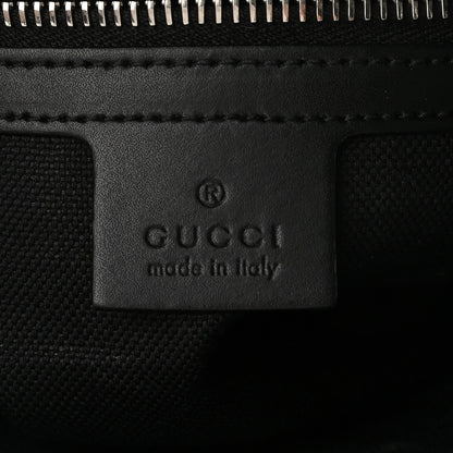 Gucci GG Supreme Monogram Appia Calfskin Web Flat Messenger Bag Black Grey 5 of 12