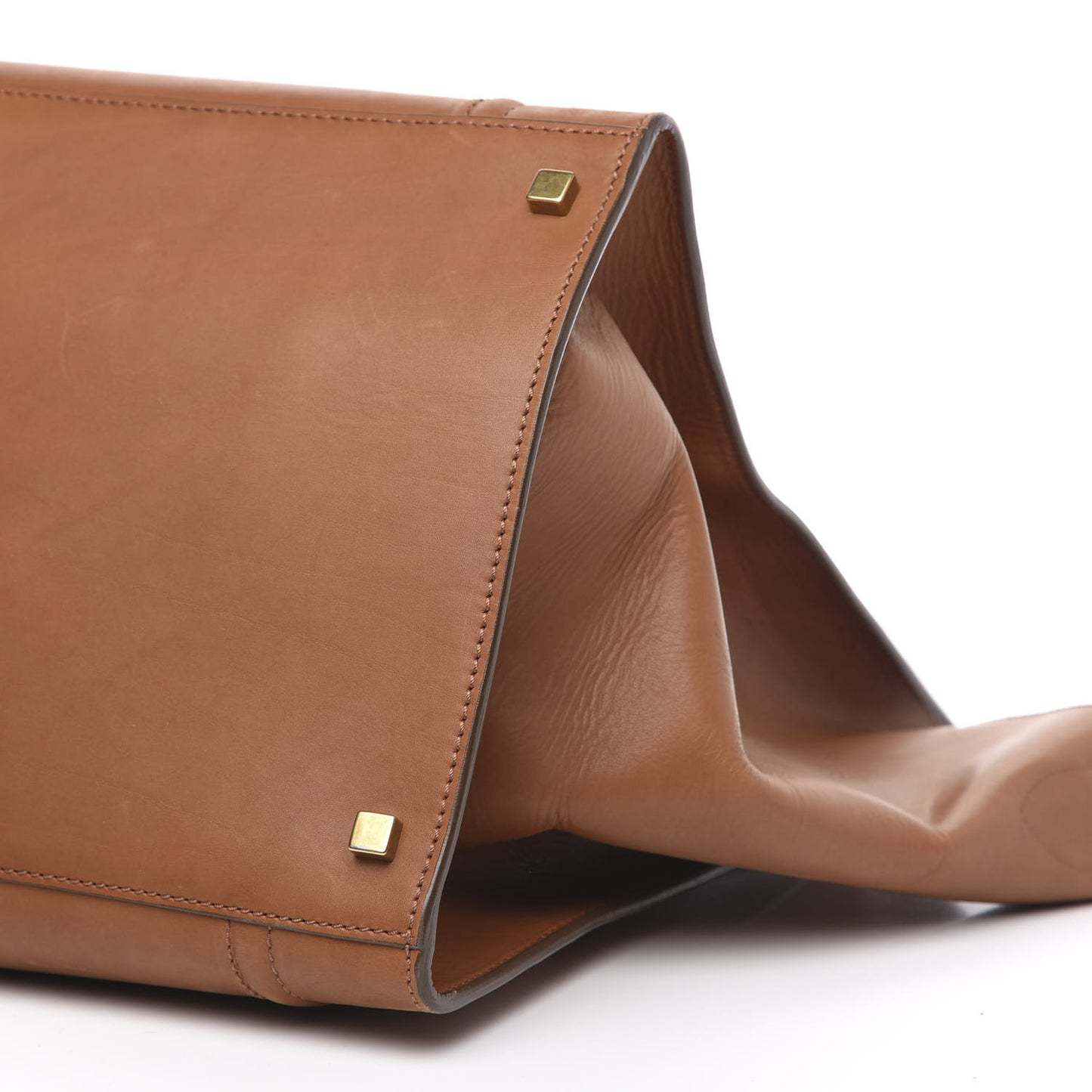 Natural Calfskin Large Phantom Luggage Tan